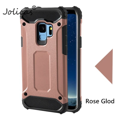Rose Gold Back Armor For Samsung Galaxy S9 Case Phone Cases For Samsung Galaxy S9 Plus S8 S7 Edge S6 Note 8 A8 J3 J5 J7 A3 A5 A7 - Цвет: Rose Gold