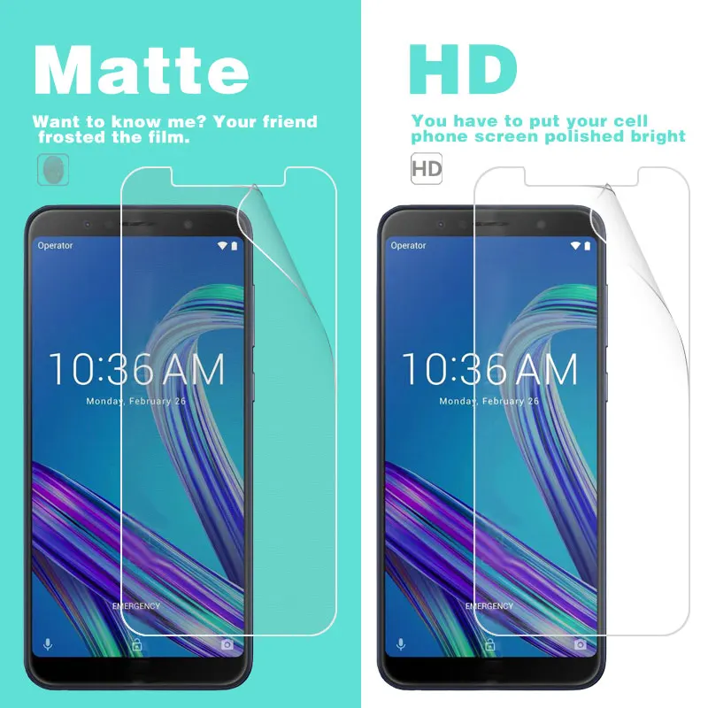 HD Clear Glossy Film For Asus Zenfone Max Pro ZB602KL 5.99 in Matte Anti-Fingerprint Anti-Glare Screen Protector Film+cloth | Мобильные