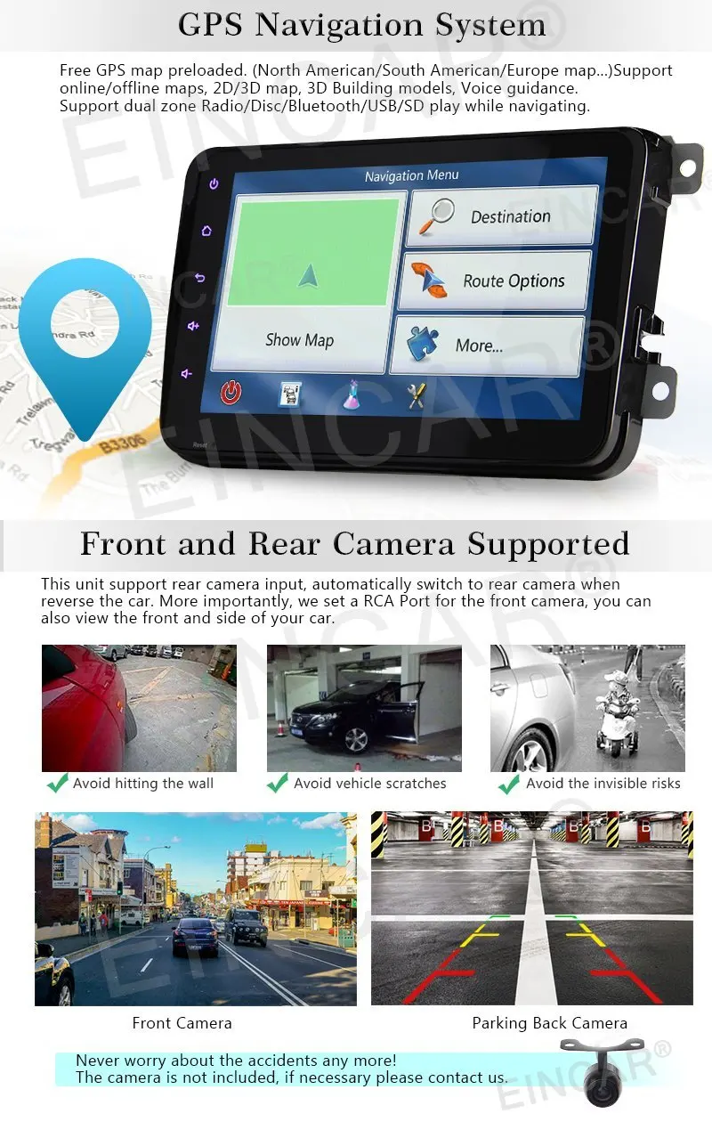 2Din Android 6 0 Автомобильный стерео dvd плеер gps навигация 8 ''поддерживает 1080 P Wifi 3g/4G