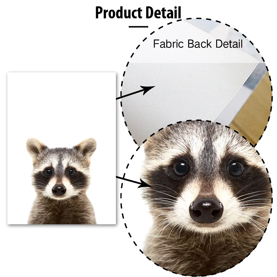 Милый слон Зебра жираф енот собака Настенная картина холст живопись