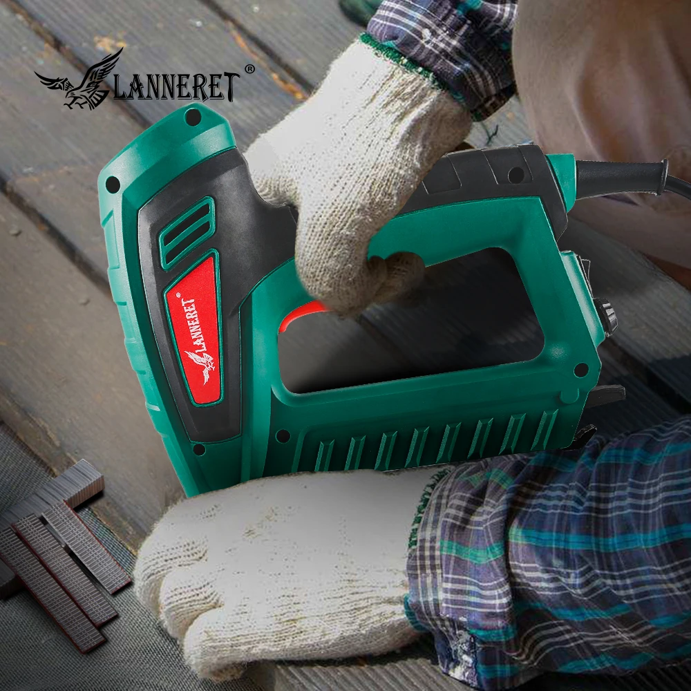 LANNERET 5A 720 Вт Электрический Tacker 2 в 1 гвоздезабиватель штапель пистолет