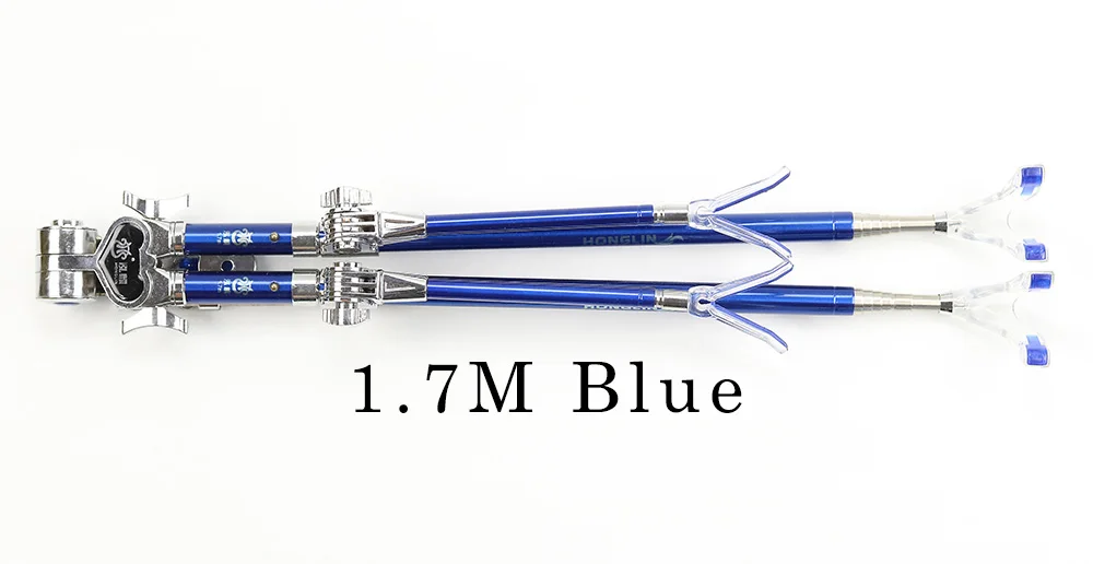 1.7M-Blue JOSBY держатель для удочки с регулируемым углом наклона, держатель для удочек, 1,7 м, 1,9 м, 2,1 м, телескопический инструмент для рыбалки, ручной Ro телескопический - Цвет: 1.7M-Blue