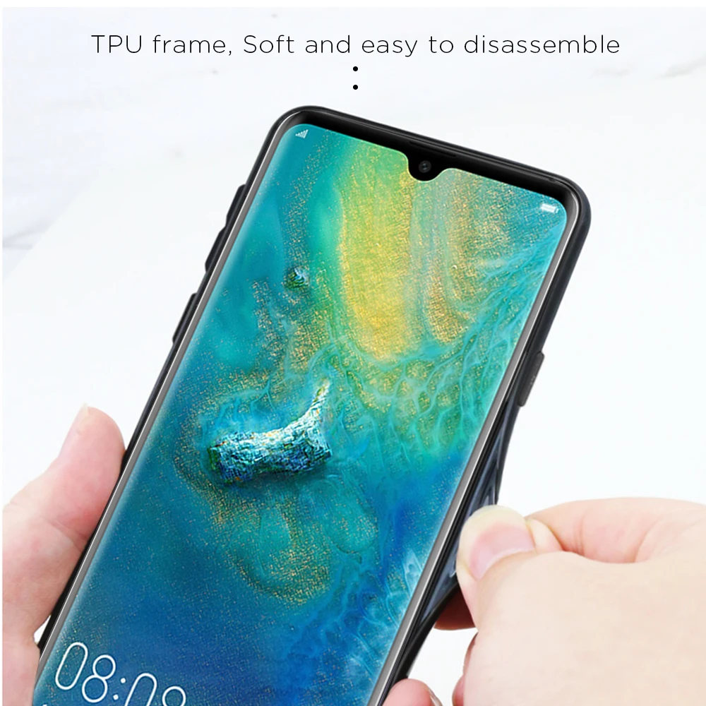 Чехол из закаленного стекла для Huawei P30 P20 Pro Lite Nova 3 3i 4 4E Цветной силиконовый чехол с