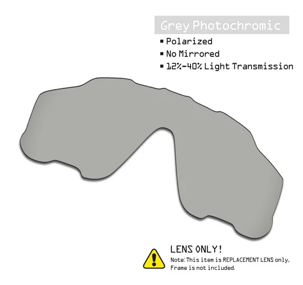 Grey Photochromic SmartVLT поляризованные Сменные линзы для солнцезащитных очков Окли Jawbreaker-несколько вариантов - Цвет линз: Grey Photochromic