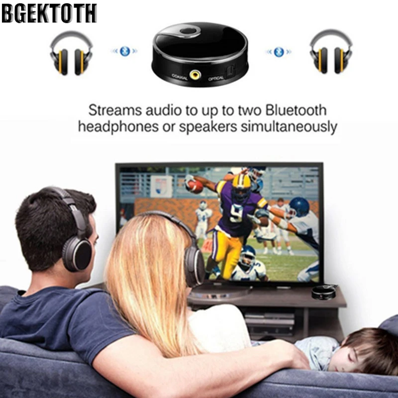 BGEKTOTH двойной поток Bluetooth передатчик цифровой оптический волоконный беспроводной