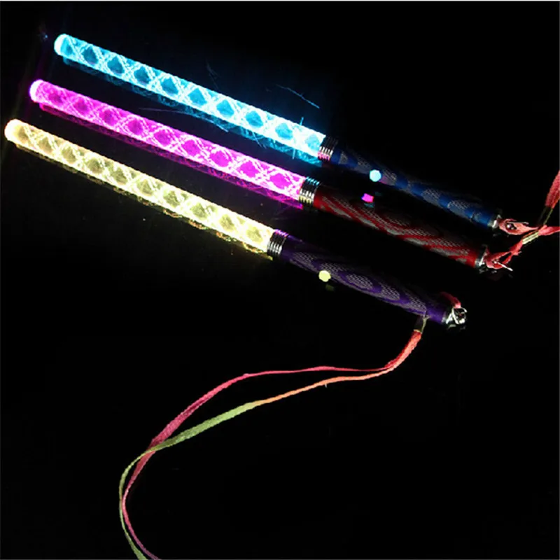 60 шт./лот цветные светодиодные светящиеся палочки для вспышки волнистые стержни