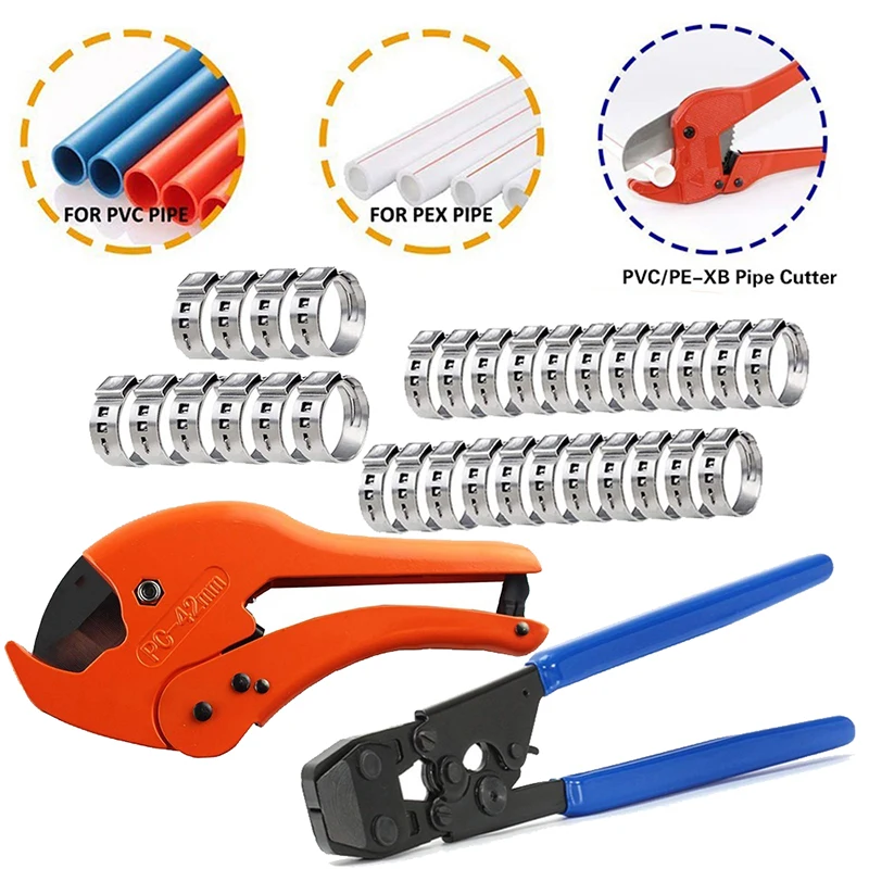 PEX Clamp Cinch Инструмент обжимной инструмент обжим для зажимов из нержавеющей стали от 3/8"