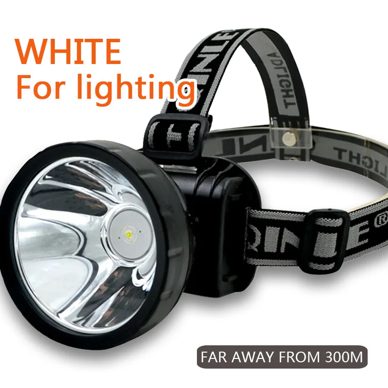 White-for lighting QINLE светодиодный налобный фонарь 18650 перезаряжаемый головной светильник регулируемая повязка на голову наружный походный головной светильник со встроенным аккумулятором водонепроницаемый - Испускаемый цвет: White-for lighting