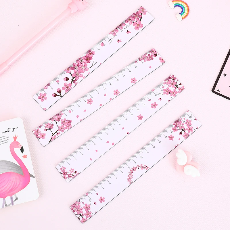 18 см Kawaii Магнитный Фламинго прямой линейка Милая Розовая пантера шаблон весы для рисования линейки для школы корейские канцелярские принадлежности