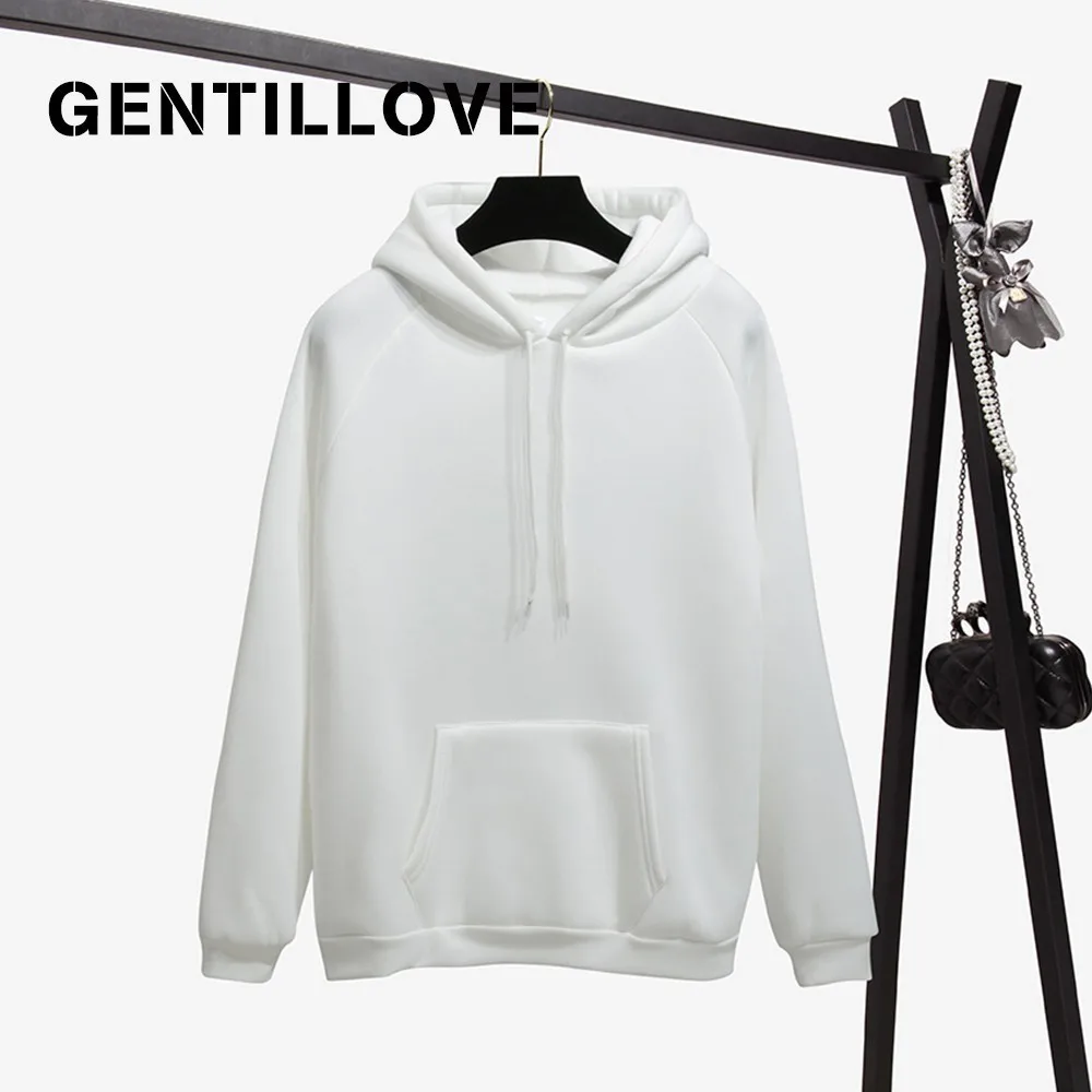 

Женские толстовки с капюшоном Gentillove, Корейская поп-толстовка с длинным рукавом, осень 2019
