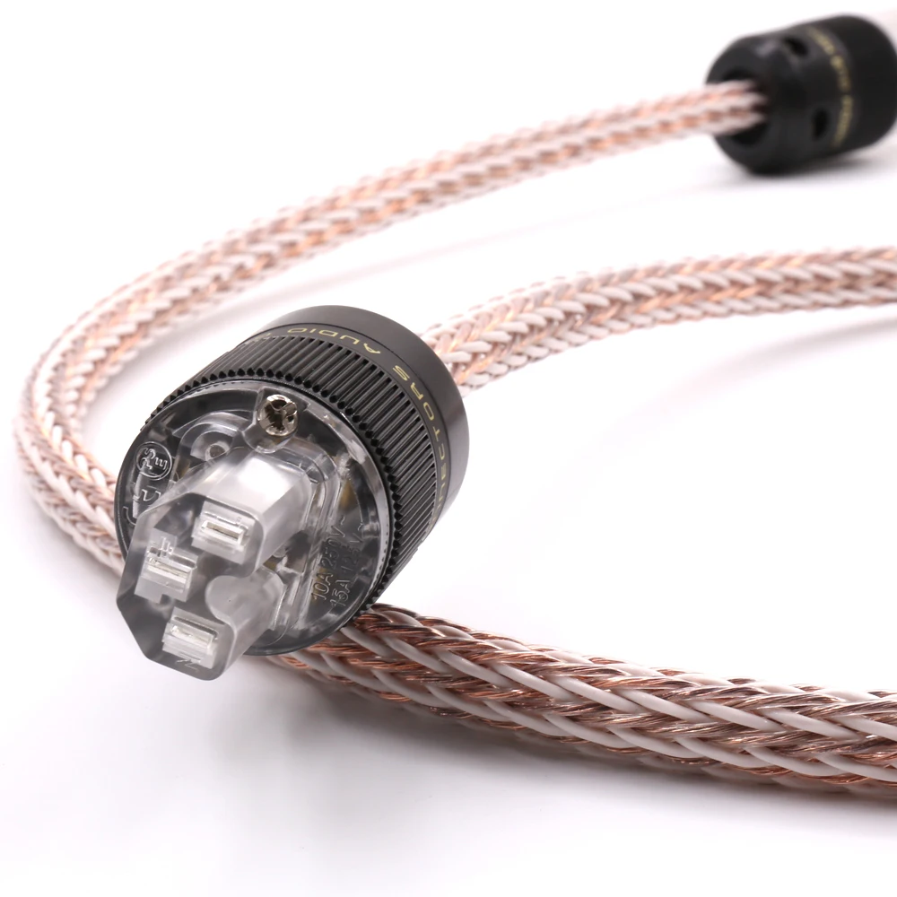 Медные провода Hifi OCC AWG 15 EU шнур питания Schuko с посеребренным покрытием|Кабели VGA| |