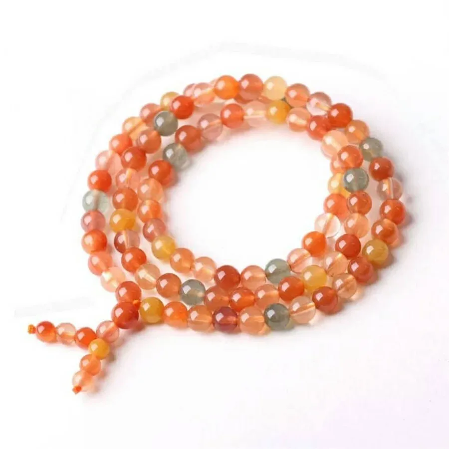 

Top Brazil Natural Colorful Rutilated Quartz Bracelet 6mm For Women Female Stretch Crystal 108 Prayer Round Bead Bracelet AAAAA