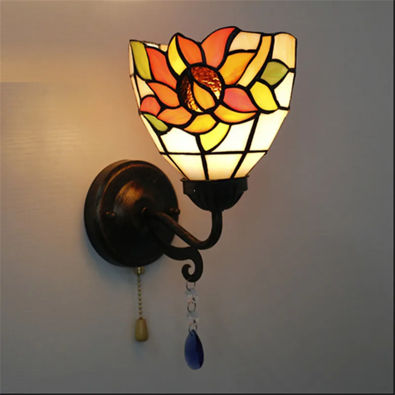 Лампа Тиффани стены барокко бра 16 см разных цветов настенный свет для чтения