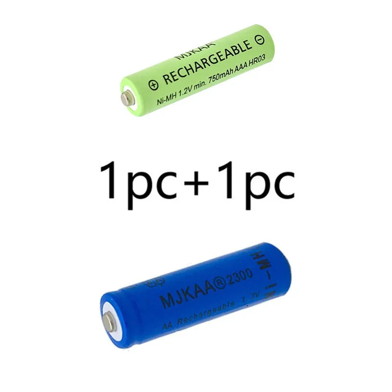 20 шт синие AA 2300mAh Ni-MH аккумуляторы+ 20 шт AAA 750mAh Аккумуляторы - Цвет: 1pc and 1pc