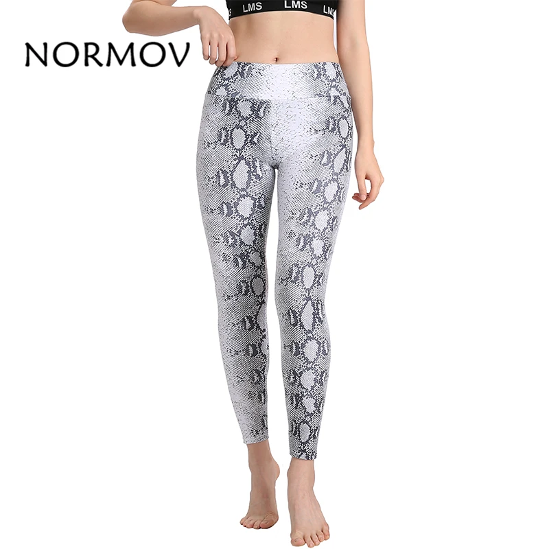 Женские леггинсы с принтом NORMOV повседневные трикотажные пуш ап для фитнеса из