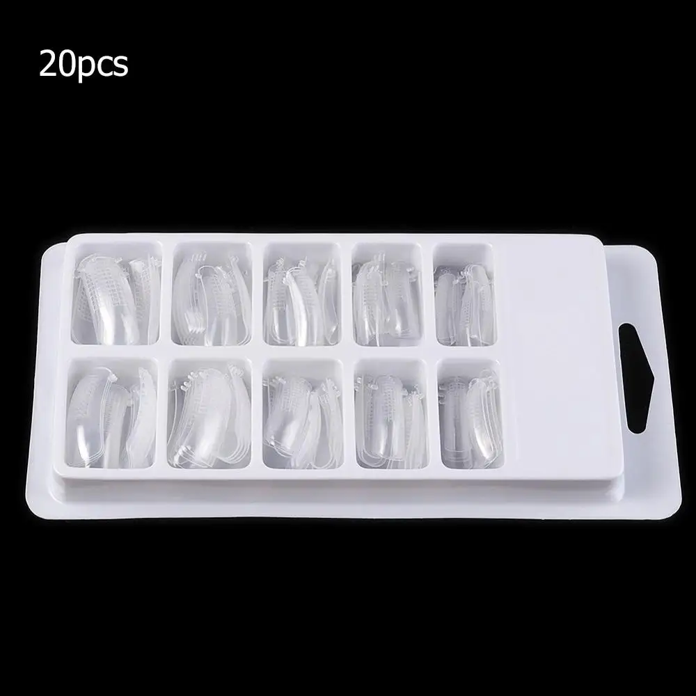 20 pcs 20 шт/100 шт прозрачные накладные ногти, искусственные накладные гелевые накладные ногти, Прозрачная Обложка, модель, лак для ногтей, инструмент - Цвет: 20 pcs