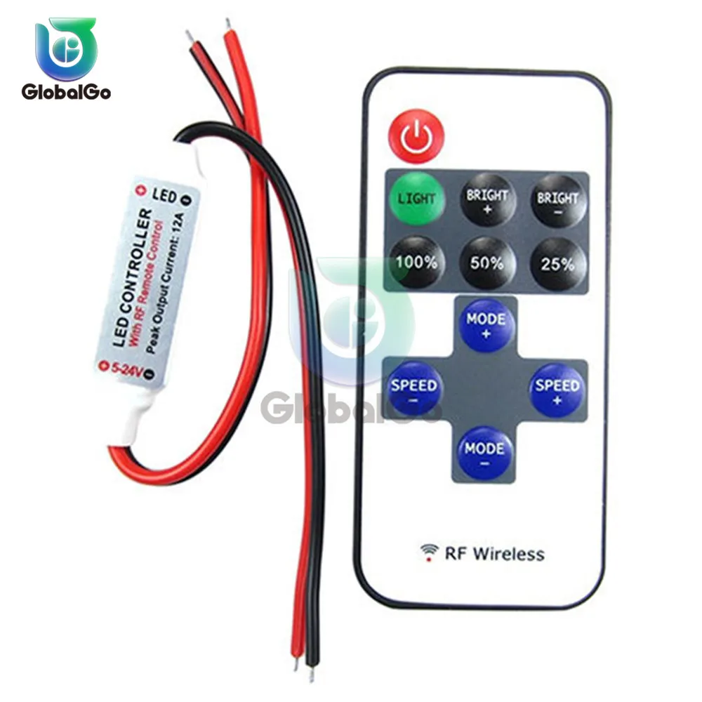 8 режимов 12V светодиодный RF Беспроводной дистанционного Управление