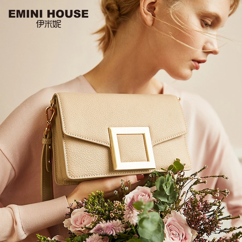 Женская сумка через плечо EMINI HOUSE роскошная дизайнерская мессенджер из сплит кожи