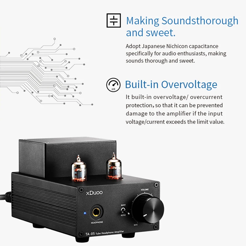 Усилитель для наушников XDUOO TA 05 TA05 HiFi с емкостью Nichicon 2 * 6JI трубка ST 772/882