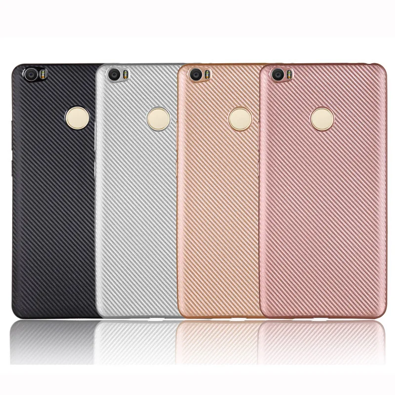 For Xiaomi Mi MAX Carbon Fiber Soft Silicone TPU Back Cover Phone Cases |