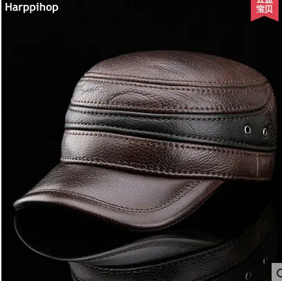 Модная военная шапка из овечьей кожи кепка для мужчин натуральной пятидесяти лет