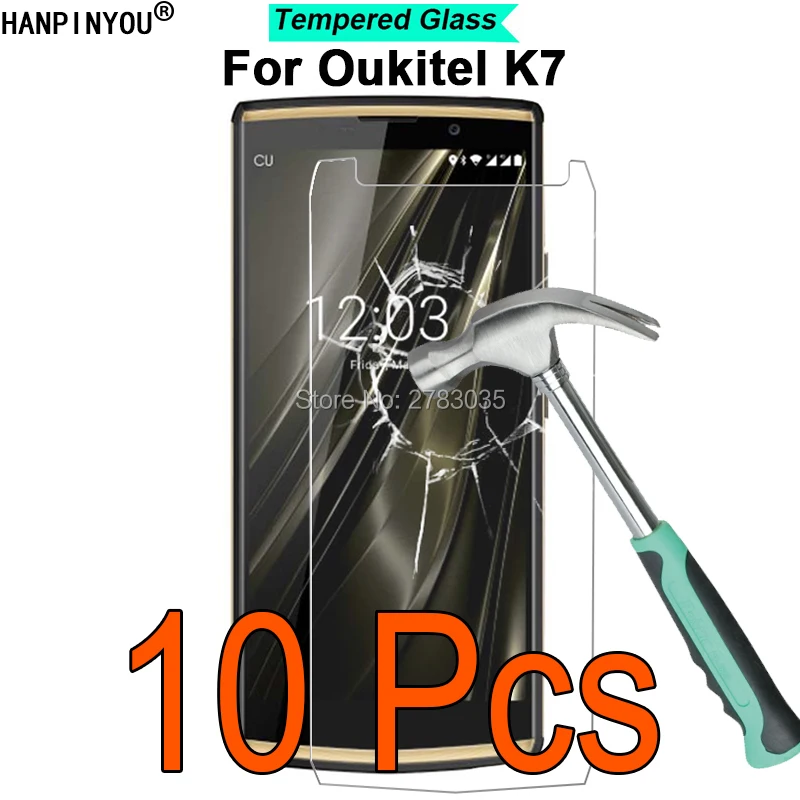 

10 Pcs/Lot For Oukitel K7 6.0" 9H Hardness 2.5D Ultra-thin Toughened Tempered Glass Film Screen Protector Guard