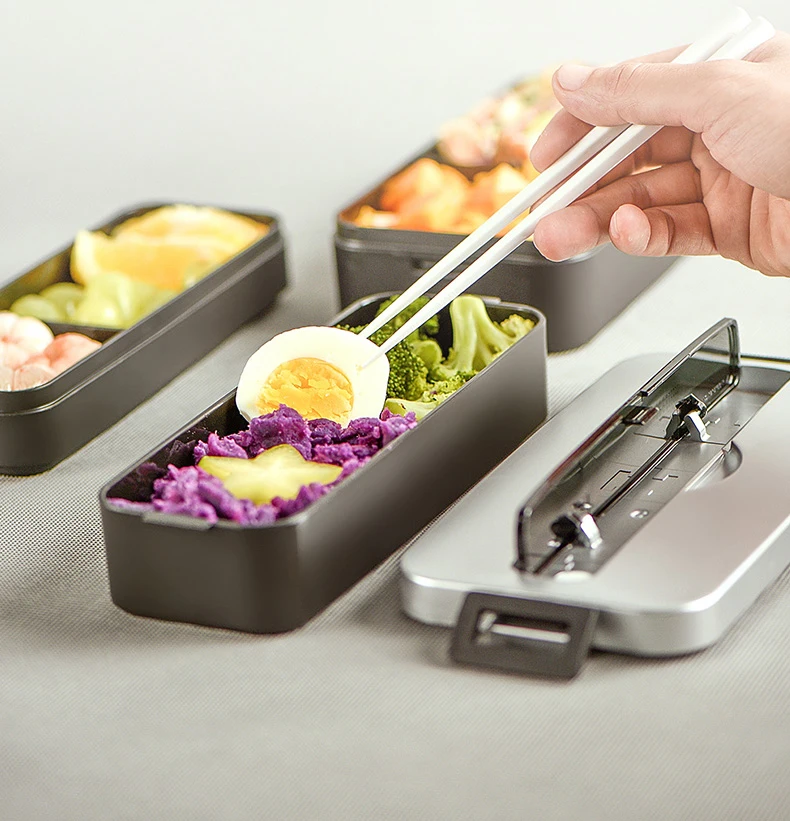 800 мл Простой японский стиль Bento коробки Портативный Студенческая коробка для завтрака микроволновая печь столовая посуда контейнер для хранения продуктов Ланчбокс