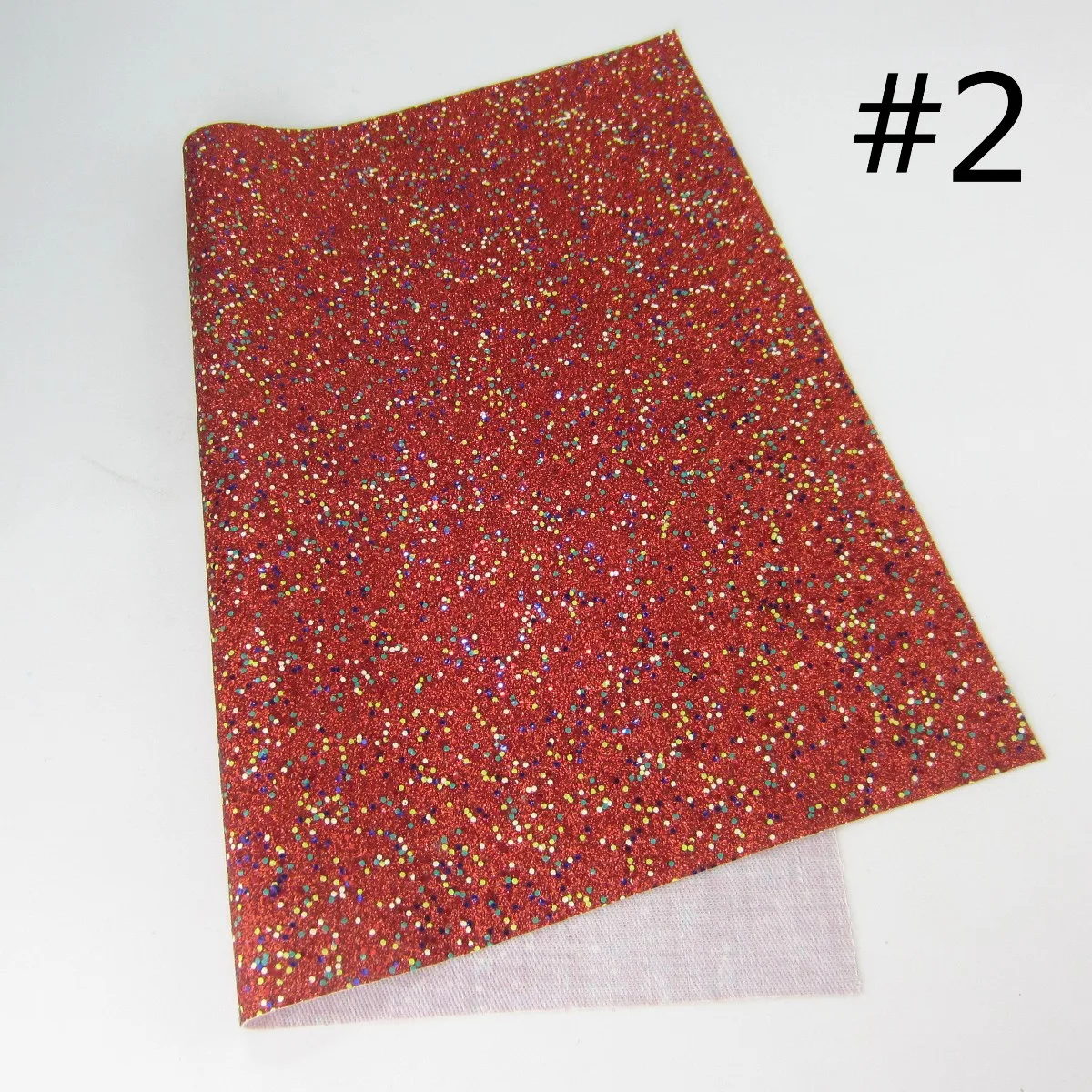 Red with white dot Chunky Glitter Fabric and Faux Synthetic Leather For DIY Bows A4 Sheet 8"x11.8" 1piece HD020