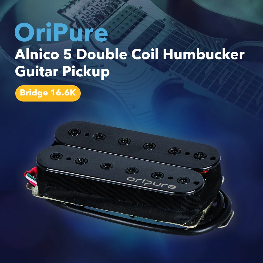 OriPure Bridge электрогитара пикап с высоким выходом Винтаж Alnico 5 Humbucker Пикап Черный