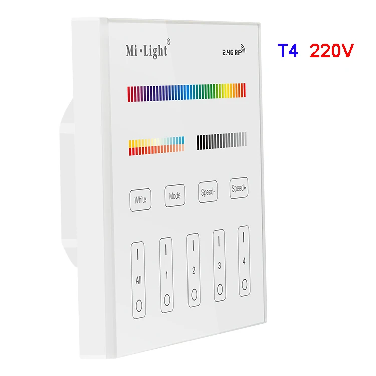 T4 220V Miboxer 4W GU10 MR16 RGB+ CCT Светодиодный прожектор FUT103/FUT104 2,4G пульт дистанционного управления FUT089/FUT092/B8/B4/T4/iBox1/iBox2 - Испускаемый цвет: T4 220V