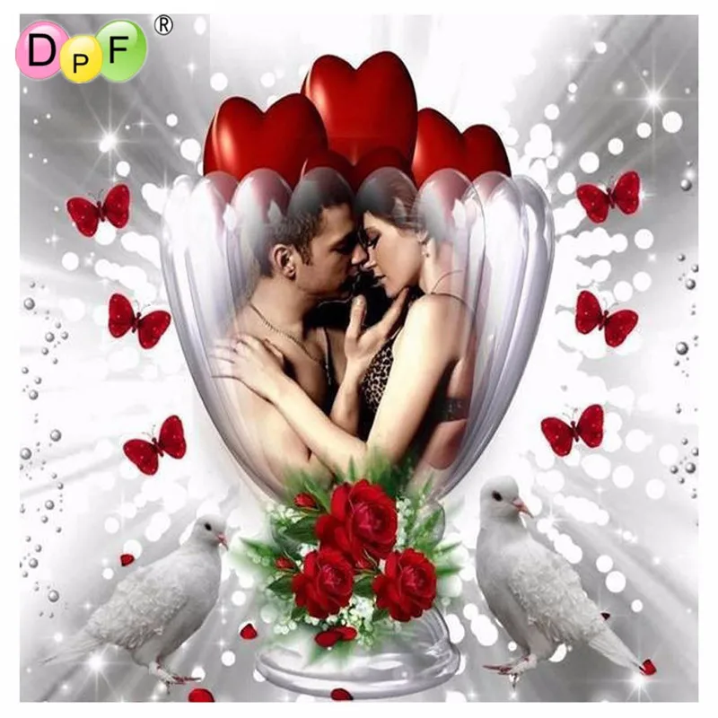 3D Алмазная вышивка любовь алмазная модная мозаика картины стразы рисунок для