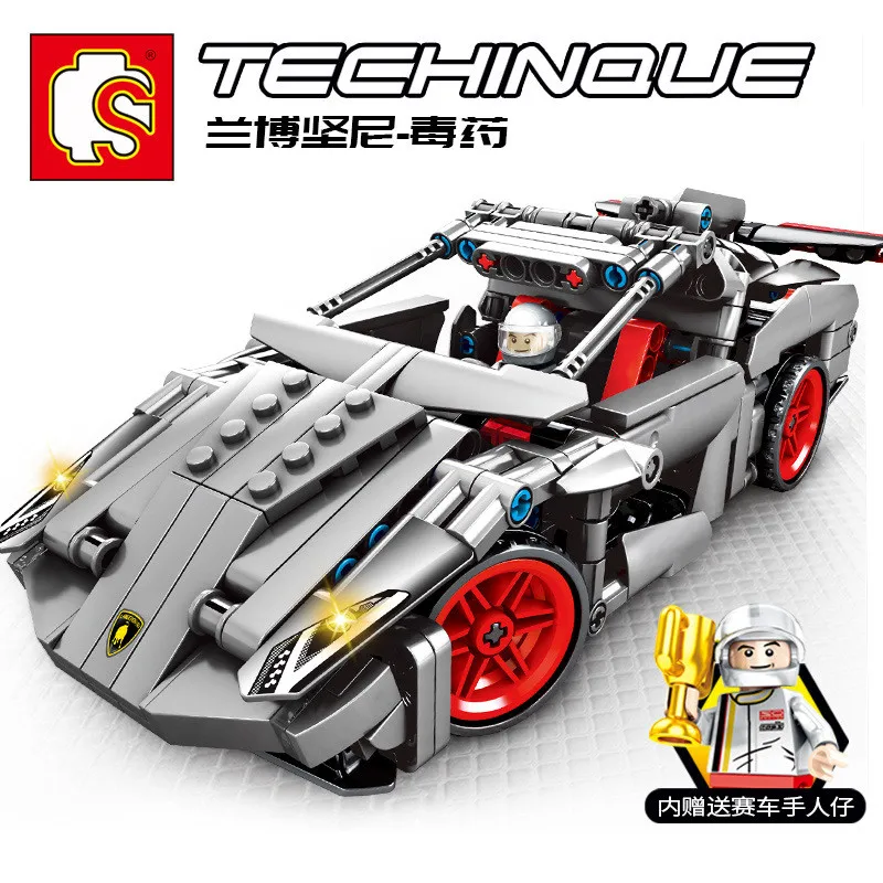 Город супер гонщиков совместимые Legoed скорость Чемпион суперкар Lamborghini Veneno модель