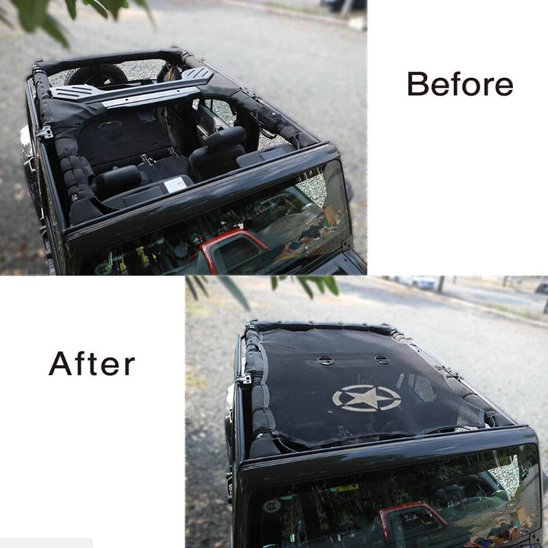 Для 2007 2015 2016 2017 2018 Jeep Wrangler JK 4 двери козырек от солнца Eclipse верхняя крышка Star крыши