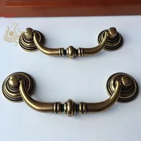 96mm antique brass drawer cabinet knobs pulls 106mm bronze dresser cupboard door pulls Vintage rustico furniture shaky handle