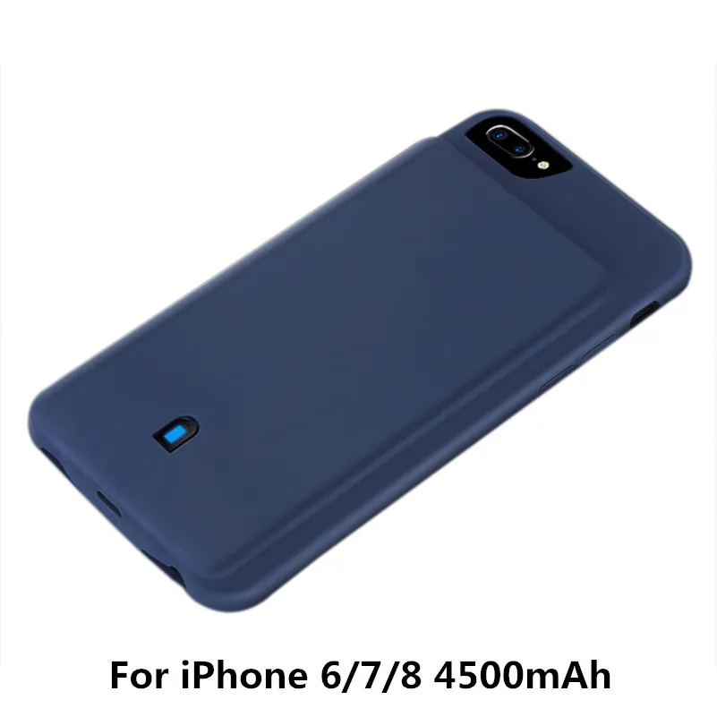 For i6 i7 i8 Blue Egeedigi 4500 мАч/7000 мАч Внешний аккумулятор чехол силиконовый чехол для зарядки для iPhone 6 7 8 Plus внешний аккумулятор зарядное устройство чехол - Цвет: For i6 i7 i8 Blue