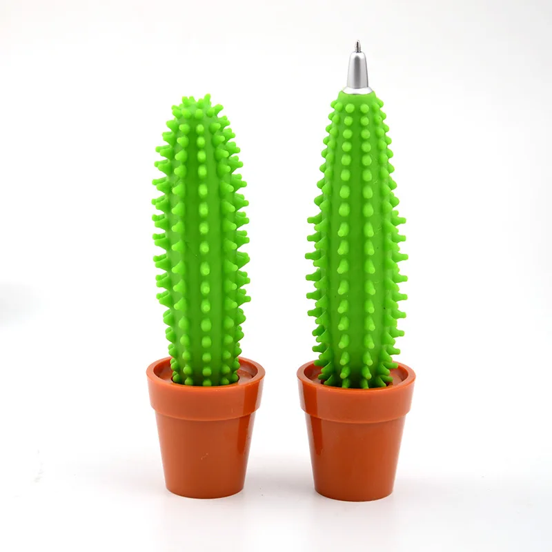 1 Pcs Insert Cartridge Type 0.5 Creative Cartoon Ball Pen Novelty Cactus Student Teacher Writing Point Stationery | Канцтовары для