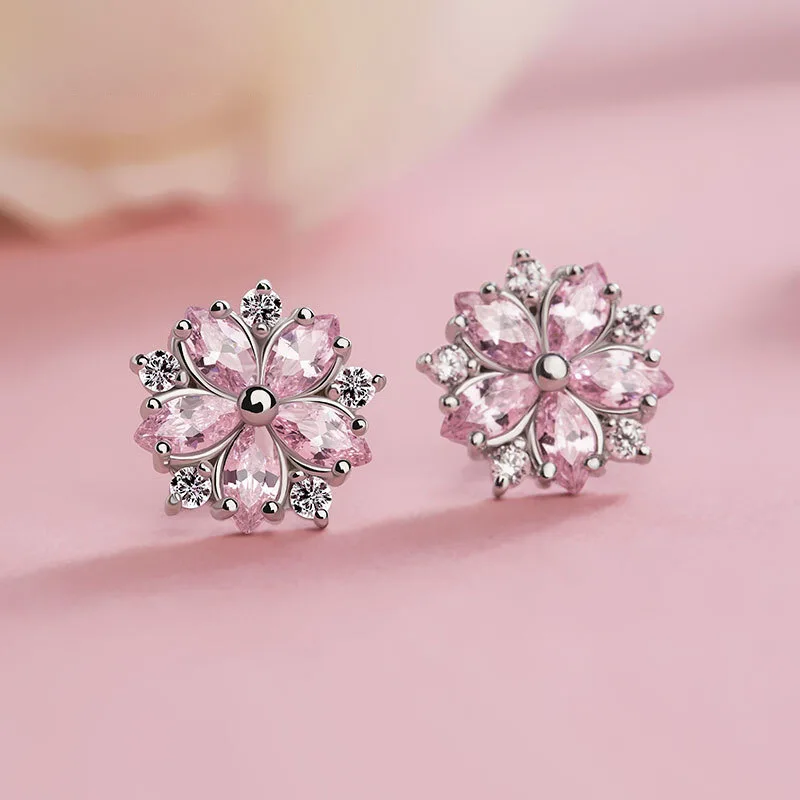Серьги Wong Rain из 100% стерлингового серебра 925 пробы с розовым топазом драгоценными