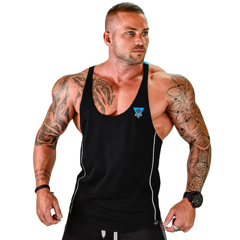 Мужская майка без рукавов повседневная для фитнеса размеры 2019 M-XXL | одежда
