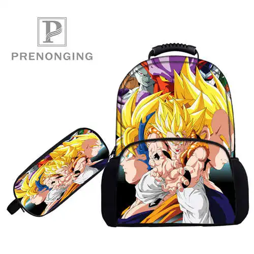 Пользовательские 17inchdragon_ball_kai рюкзаки сумки для ручек с 3D принтом школьные