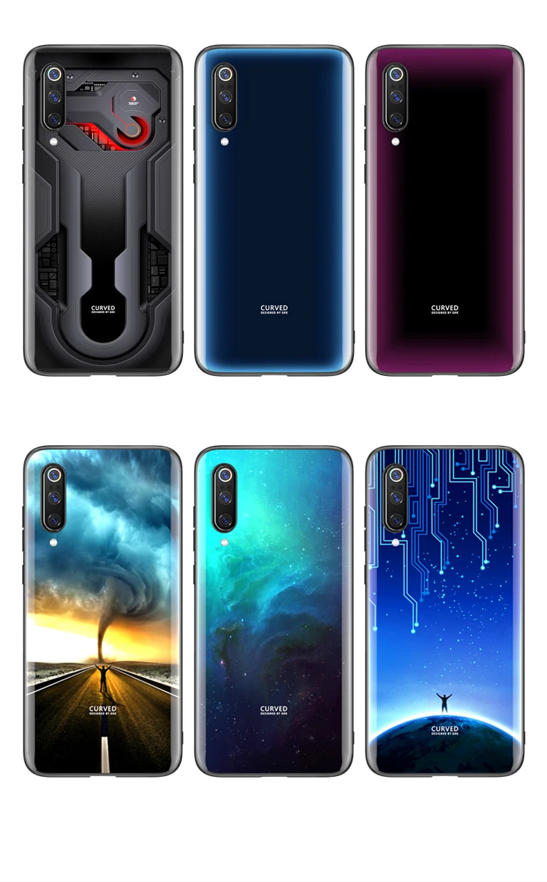 GKK для Xiaomi mi 9 чехол из закаленного стекла Мягкий ТПУ Край силиконовый роскошный противоударный задний Чехол для Xiao mi 9 чехол Coque Fundas