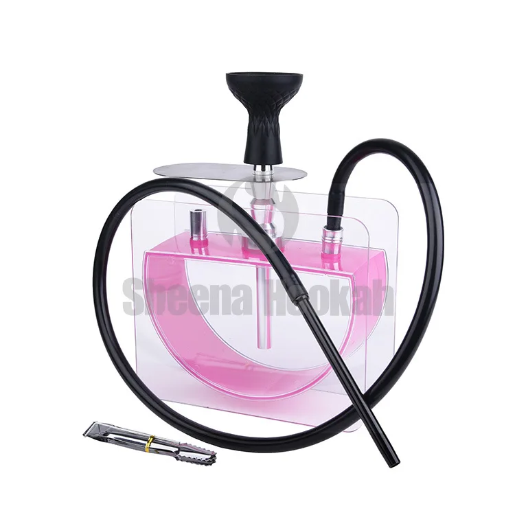 Набор акриловых трубок для кальяна с силиконовой чашей Sheesha, металлические щипцы, аксессуары для табачных труб Chicha Narguile