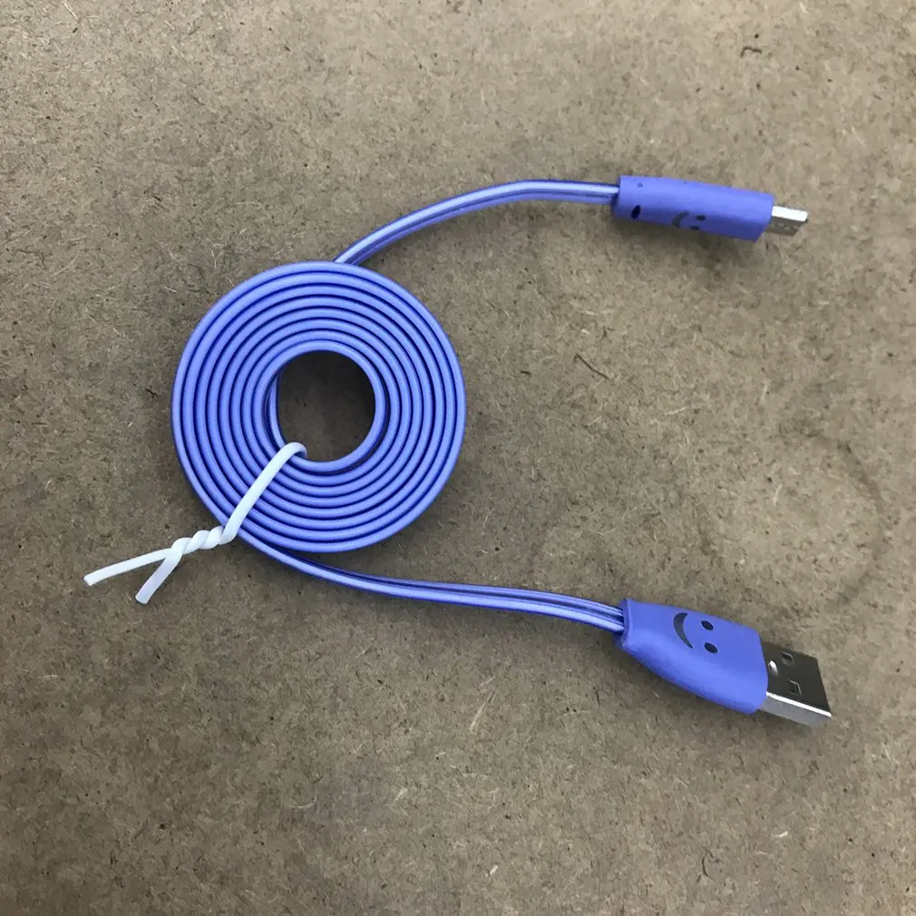 Micro USB кабель со смайликом светящийся светодиодный свет быстрая зарядка для