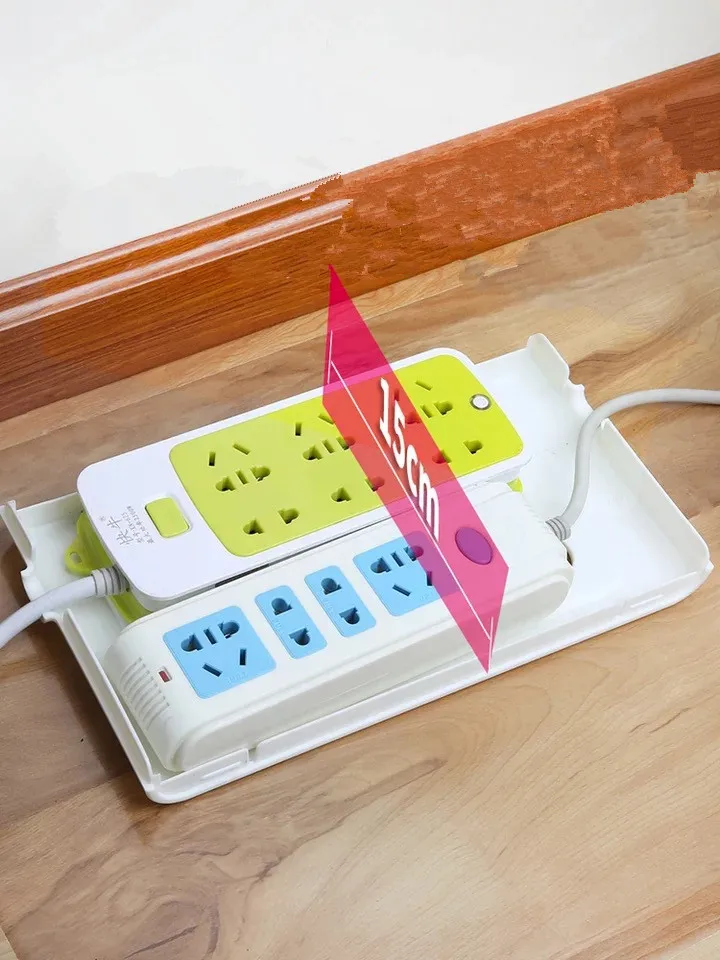 Plastic Wire Cable Storage Box Case Power Strip Management Collect Socket Safety Junction Tidy Organizer Household | Дом и сад