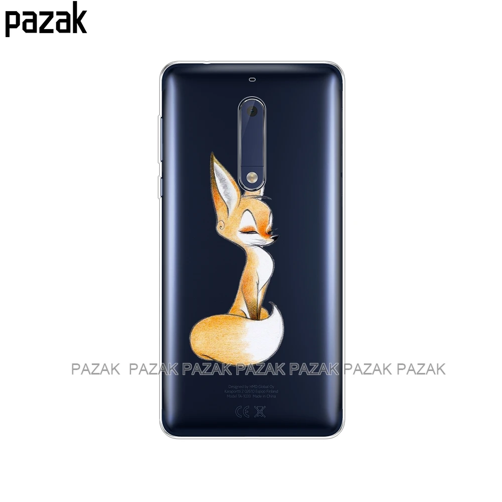 61452 Силиконовый чехол для Nokia 1, 2, 2,1, 3, 3,1, 5, 5,1 plus, чехол, мягкая задняя крышка из ТПУ для телефона, противоударный чехол, защитный бампер - Цвет: 61452