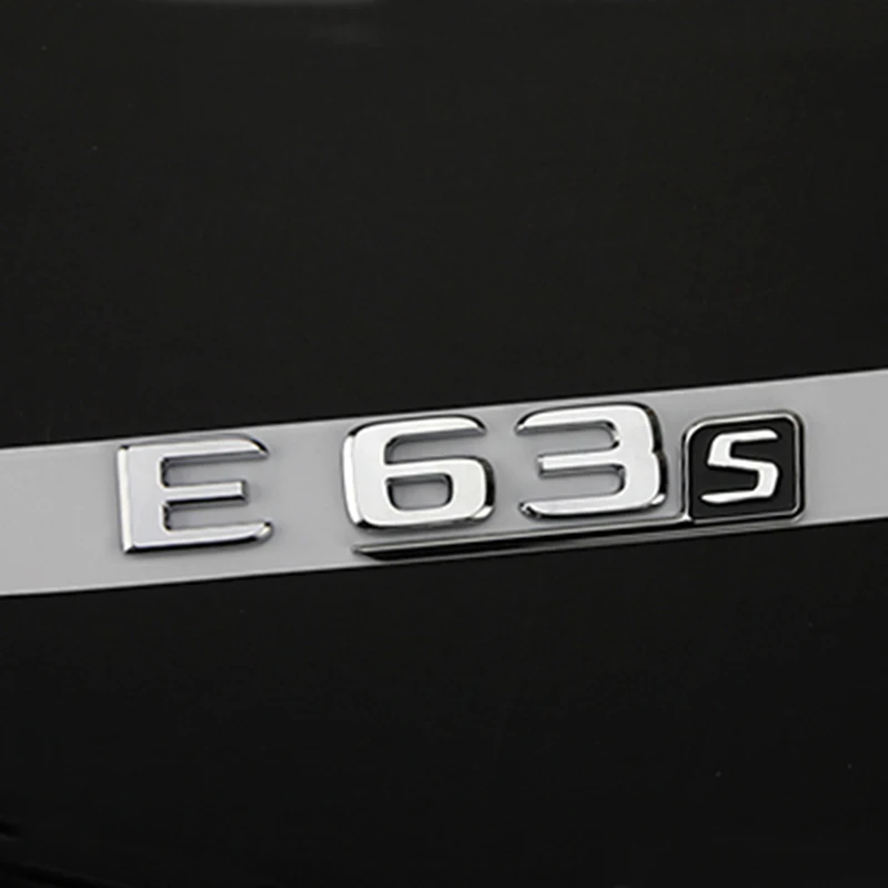 DIY хромированная эмблема с буквенным номером для Mercedes Benz AMG S63L S65L C43 C63S E63S E43 E63S S65L модель БАГАЖНИКА АВТОМОБИЛЯ именная наклейка старый - Цвет: 17- E63S