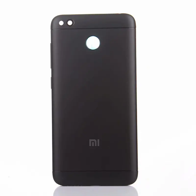 Черный Redmi4X Original Housing For Xiaomi Redmi 4X Metal Battery Back Cover Mobile Phone Replacement Parts Case - Цвет: Черный