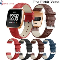 leather watch band for fitbit versa smart watch strap replacement accessories wristbands bracelet correa reloj sport fashion