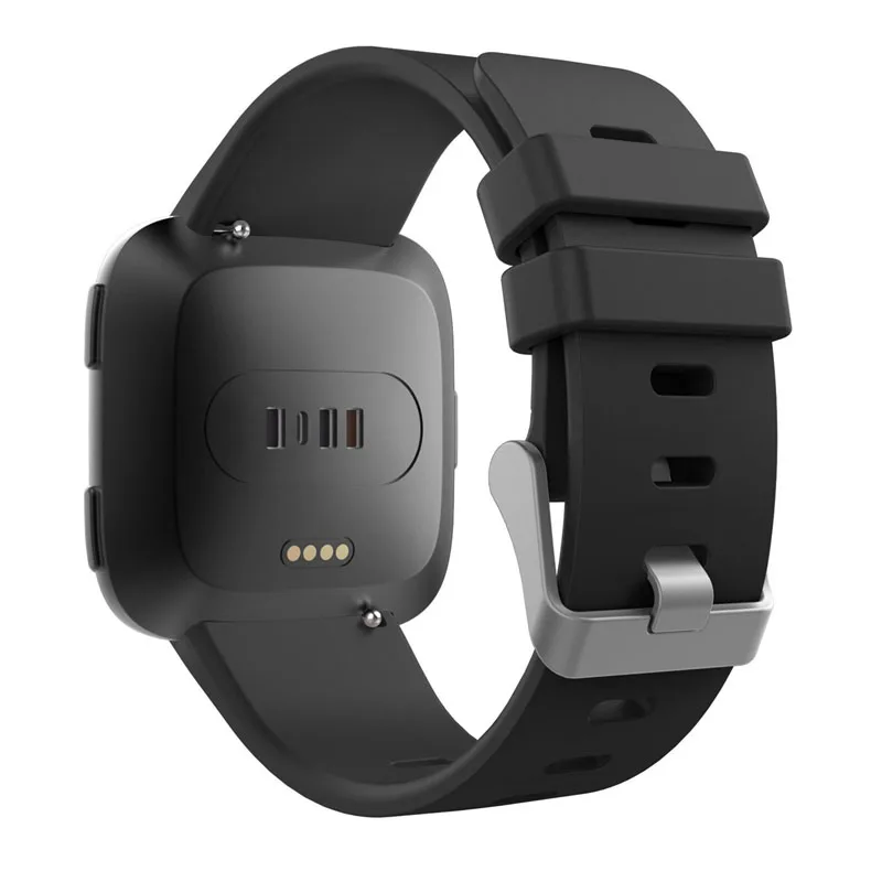 Black TORQUILA Премиум мягкий силиконовый ремешок для Fitbit Versa фитнес-браслет Сменные часы спортивный светильник - Цвет ремешка: Black
