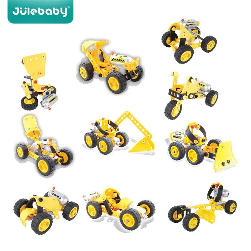 

DIY Disassembly Assembly tractor excavator Model electric design Building Blocks Toys Early Educational Toys For Children gifts
