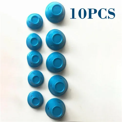 10pcs blue 10 шт./компл. мягких резиновых волшебных волос, рулон силиконовой пленки для завивки волос, не термический инструмент для расчесывания и укладки - Цвет: 10pcs blue